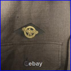 US Army WW II Hat, Wool FieldShirt 14½ 32, Pants W32 L29 & Brown Shirt 15½ 33