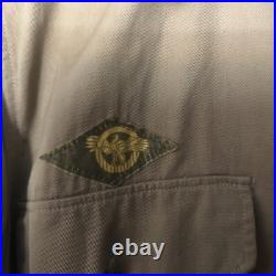 US Army WW II Hat, Wool FieldShirt 14½ 32, Pants W32 L29 & Brown Shirt 15½ 33