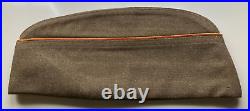 US Army WW2 ETO Wool Field Jacket 1944 with Patches & Pins Men's Size 38S with Cap