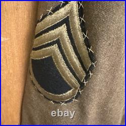 US Army WWII 2nd Div / 6th Army Staff Sgt Ike Jacket Uniform Size 32R & Extra