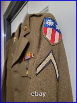 US Army WWII 4 Pocket Wool Jacket Trousers Belt & Cadet Burma USAAF CBI Uniform