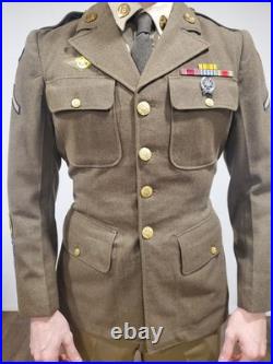 US Army WWII 4 Pocket Wool Jacket Trousers Belt & Cadet Burma USAAF CBI Uniform