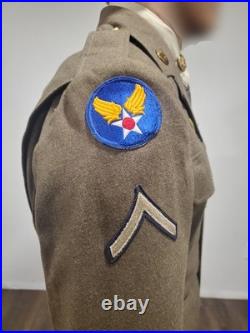 US Army WWII 4 Pocket Wool Jacket Trousers Belt & Cadet Burma USAAF CBI Uniform