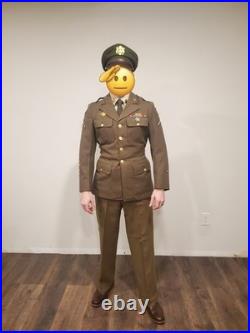 US Army WWII 4 Pocket Wool Jacket Trousers Belt & Cadet Burma USAAF CBI Uniform