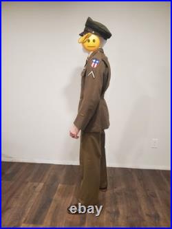 US Army WWII 4 Pocket Wool Jacket Trousers Belt & Cadet Burma USAAF CBI Uniform
