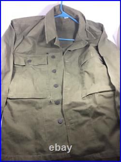 US Army WWII HBT Cotton 13 Star Button Utility Shirt 91
