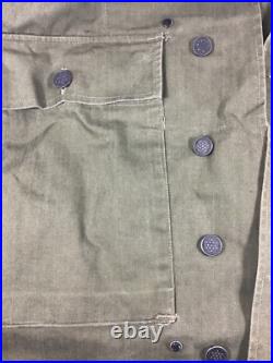 US Army WWII HBT Cotton 13 Star Button Utility Shirt 91