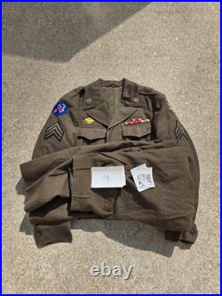 US Army WWII NAMED Uniform And PHOTO Grouping Ike Jacket Pacific Engineer