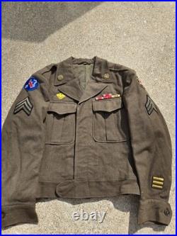US Army WWII NAMED Uniform And PHOTO Grouping Ike Jacket Pacific Engineer