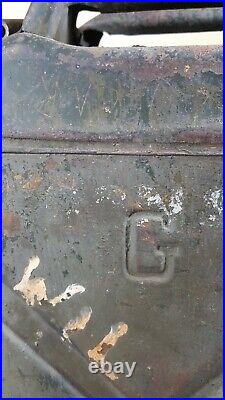US Military 1945 WWII Cavalier Jerry Can QMC USA Army Drab Green MARKED Gas Can