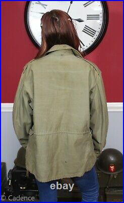 US WW2 Army Airborne Command M43 Field Combat Jacket Laundry Mark 34R Cool! J333