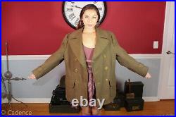 US WW2 Army Enlisted Overcoat Converted To Jeep Coat Jacket Mackinaw. NICE! J181