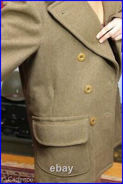 US WW2 Army Enlisted Overcoat Converted To Jeep Coat Jacket Mackinaw. NICE! J181