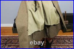 US WW2 Army Enlisted Overcoat Converted To Jeep Coat Jacket Mackinaw. NICE! J181