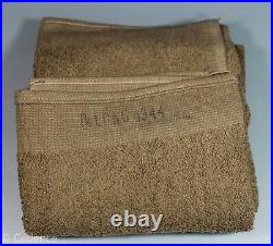 US WW2 Army OD Green Sweat Bath Towel Full Size Delong 1944 Appears NR Mint S448