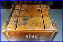 US WW2 Army Ordnance Marked Wooden Ammo Ammunition Crate 210 Linked. 50 Cal
