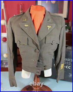 US WW2 Women's Army Corps WAC Nurse's Trunk Group British Made Ike Jacket Boots