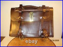 USAAF WWII Army Military Type 2 Leather Briefcase Case Pilot Navigation WW2
