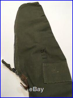 Unused Original WWII U. S. Army Carbine Canvas Carrying Case & Strap Dated 1944
