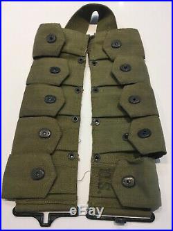 Unused Original WWII U. S. Army M-1923 Cartridge Belt OD Canvas Dated 1943 HS Co