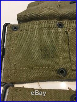 Unused Original WWII U. S. Army M-1923 Cartridge Belt OD Canvas Dated 1943 HS Co
