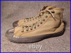 Us Army Wwii Canvas Jungle Shoes Size 6.5 Dated Oct 1st 1945