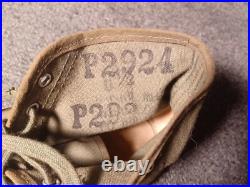 Us Army Wwii Canvas Jungle Shoes Size 6.5 Dated Oct 1st 1945