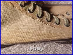 Us Army Wwii Canvas Jungle Shoes Size 6.5 Dated Oct 1st 1945