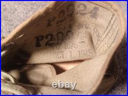 Us Army Wwii Canvas Jungle Shoes Size 6.5 Dated Oct 1st 1945