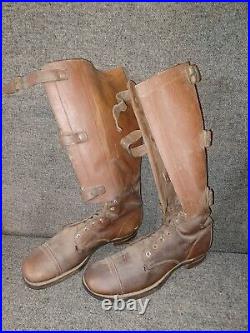 Us Army Wwii Pre-war M-1940 Cap Toe Cavalry Boots Size 8.5 Original