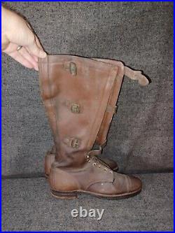 Us Army Wwii Pre-war M-1940 Cap Toe Cavalry Boots Size 8.5 Original