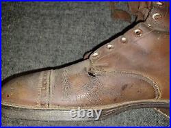 Us Army Wwii Pre-war M-1940 Cap Toe Cavalry Boots Size 8.5 Original