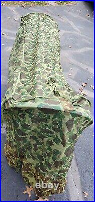 Us Wwii Usmc & Army Tropical Camo Mosquito Bar (net) For Cots