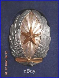 VERY RARE! WWII Imperial Japan Army Officer Pilot Badge in silver+ original box