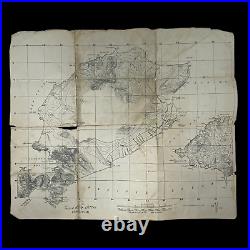 VERY RARE! WWII UMNAK Aleutian Islands Campaign Army CONFIDENTIAL Tactical Map