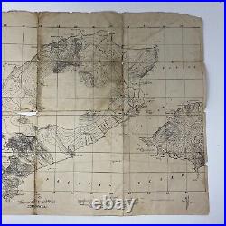 VERY RARE! WWII UMNAK Aleutian Islands Campaign Army CONFIDENTIAL Tactical Map