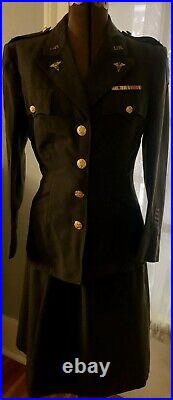 VINTAGE 1943 WW2 ARMY NURSE UNIFORM JACKET & SKIRT With