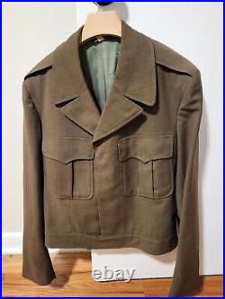 VINTAGE Military Wool Field 1945 dated Army Ike Jacket size 38L WWII era