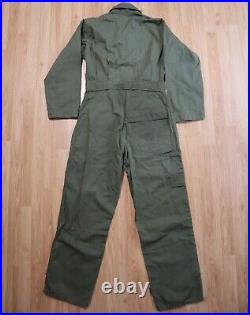 VINTAGE WW2 HBT 13 STAR Army Green Military COVERALLS 36 R Measure 34 x 32