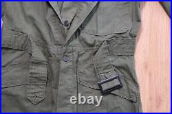 VINTAGE WW2 HBT 13 STAR Army Green Military COVERALLS 36 R Measure 34 x 32