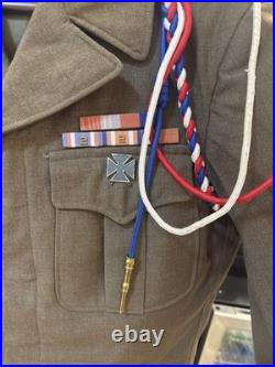 VINTAGE WWII US Army Infantry Sergeant Service Jacket PUC Medal Blue Cord 36L