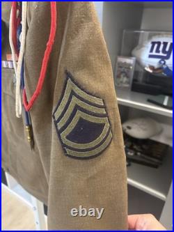 VINTAGE WWII US Army Infantry Sergeant Service Jacket PUC Medal Blue Cord 36L