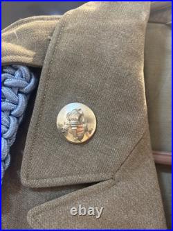VINTAGE WWII US Army Infantry Sergeant Service Jacket PUC Medal Blue Cord 36L