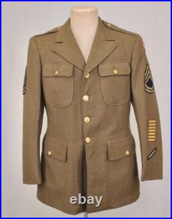 VTG 1940s WWII US Army 3 PC Uniform Sz M 39 R 40s WW2 Wool Tunic Jacket Patches VTG 1940s WWII US Army 3 PC Uniform Sz M 39 R 40s WW2 Wool Tunic Jacket Patches