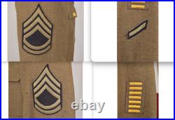 VTG 1940s WWII US Army 3 PC Uniform Sz M 39 R 40s WW2 Wool Tunic Jacket Patches