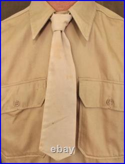 VTG 1940s WWII US Army 3 PC Uniform Sz M 39 R 40s WW2 Wool Tunic Jacket Patches