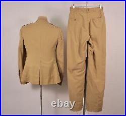 VTG 1940s WWII US Army Uniform Summer Weight Palm Beach Suit Sz 37 L 40s WW2