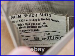 VTG 1940s WWII US Army Uniform Summer Weight Palm Beach Suit Sz 37 L 40s WW2