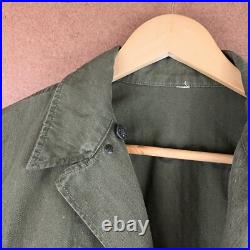 VTG 40s Distressed WWII US Army HBT Herringbone Jacket 13 Star Med