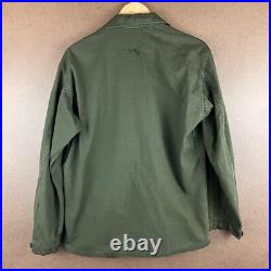 VTG 40s Distressed WWII US Army HBT Herringbone Jacket 13 Star Med